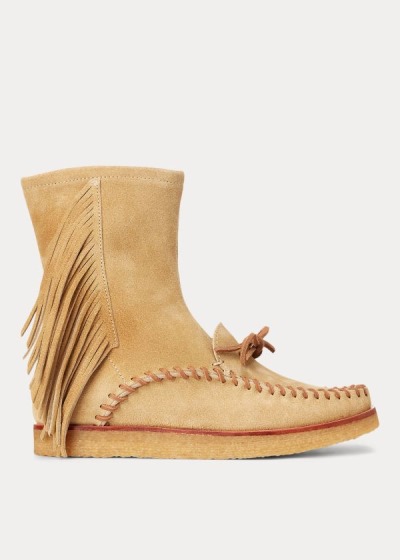 Dámské Kozačky Polo Ralph Lauren Channing Fringe Mid-Rise - 05641-XYZG